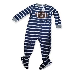 NWT Carters Football  Toddler 1-Piece Cars Fleece Footie PJs
